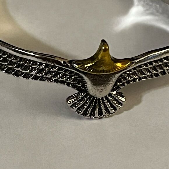 Viking Eagle Wing Bracelet Silver Plated Wristband Open Eagle Wing Cuff bracelet - Picture 5 of 15